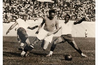 Silvio Piola entre Machado e Domingos da Guia